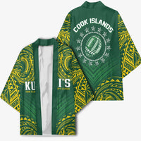 World Rugby Cook Islands Kimono Green Polynesian Tribal Pattern - Polynesian Pride