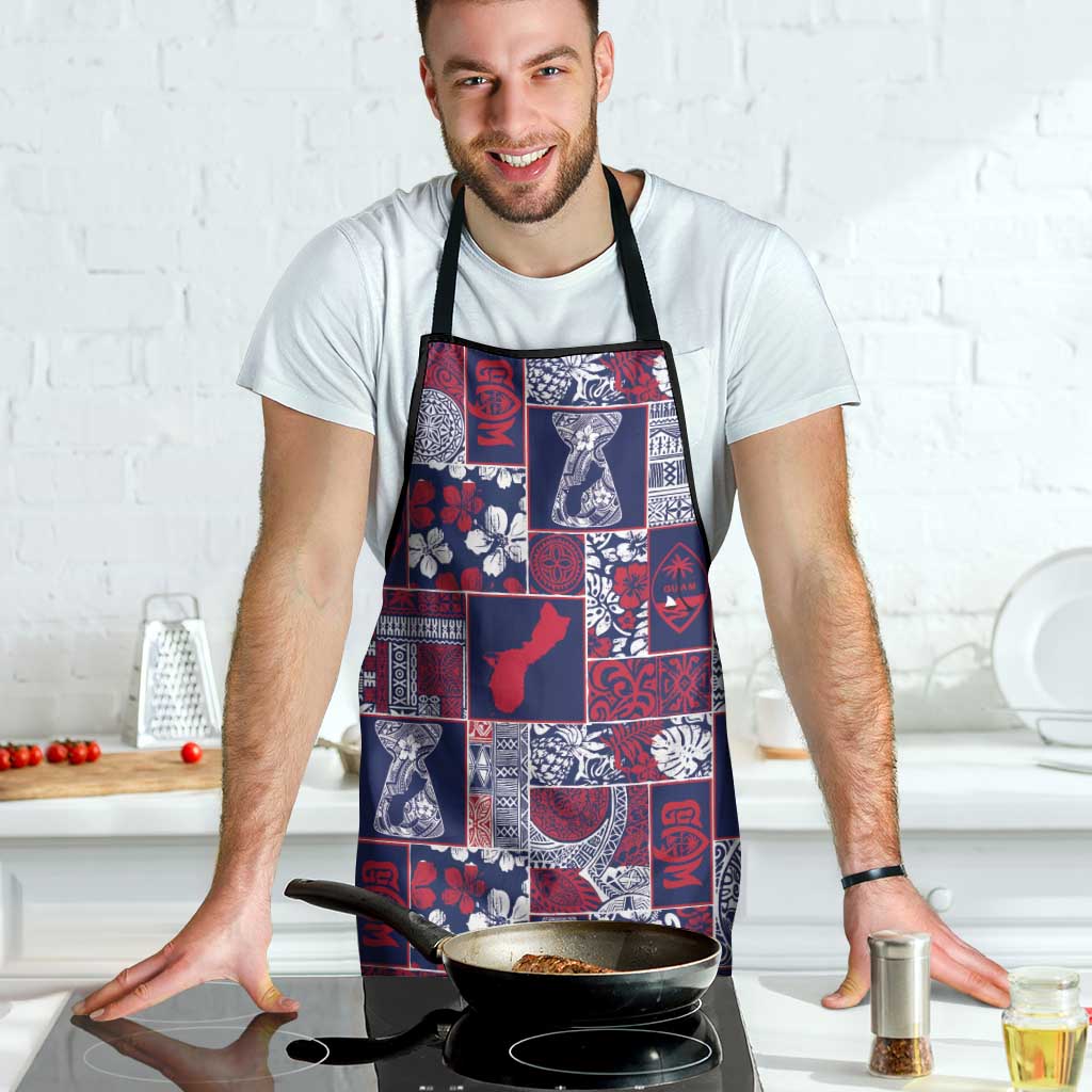 Guam Felis Pasgua Apron Pacific Patchwork Xmas Vibes - Polynesian Pride