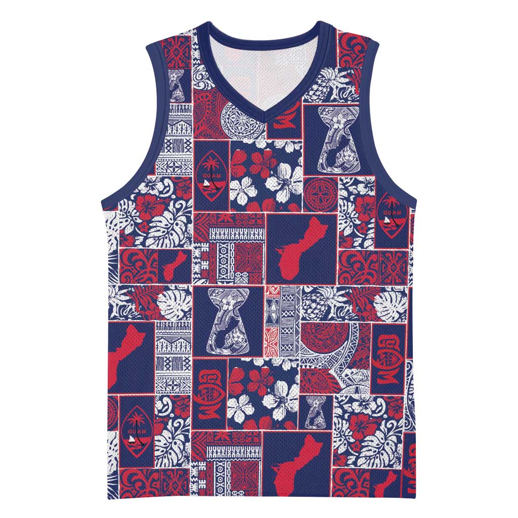 Guam Felis Pasgua Basketball Jersey Pacific Patchwork Xmas Vibes - Polynesian Pride
