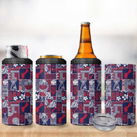 Guam Felis Pasgua 4 in 1 Can Cooler Tumbler Pacific Patchwork Xmas Vibes - Polynesian Pride