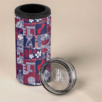 Guam Felis Pasgua 4 in 1 Can Cooler Tumbler Pacific Patchwork Xmas Vibes - Polynesian Pride