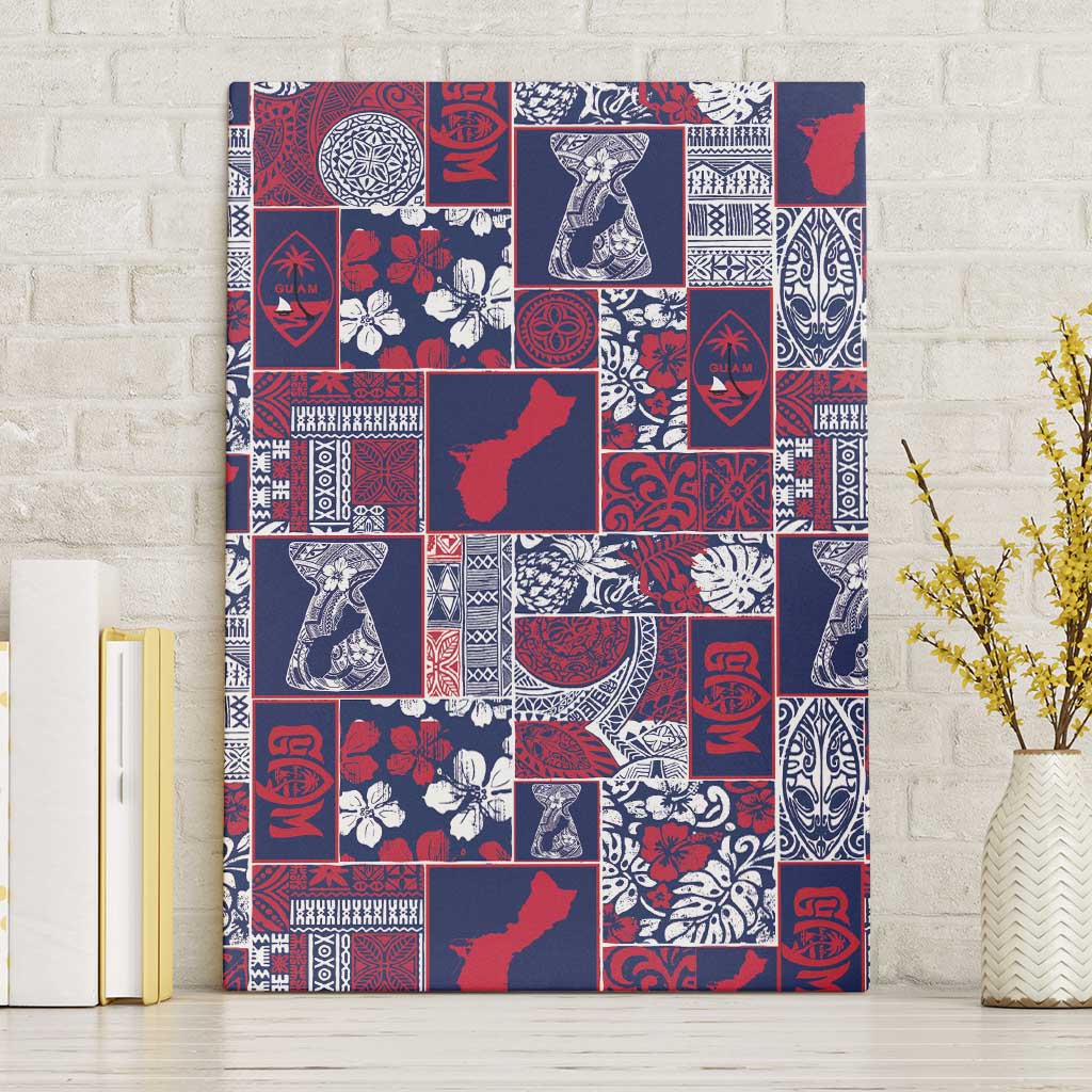 Guam Felis Pasgua Canvas Wall Art Pacific Patchwork Xmas Vibes - Polynesian Pride
