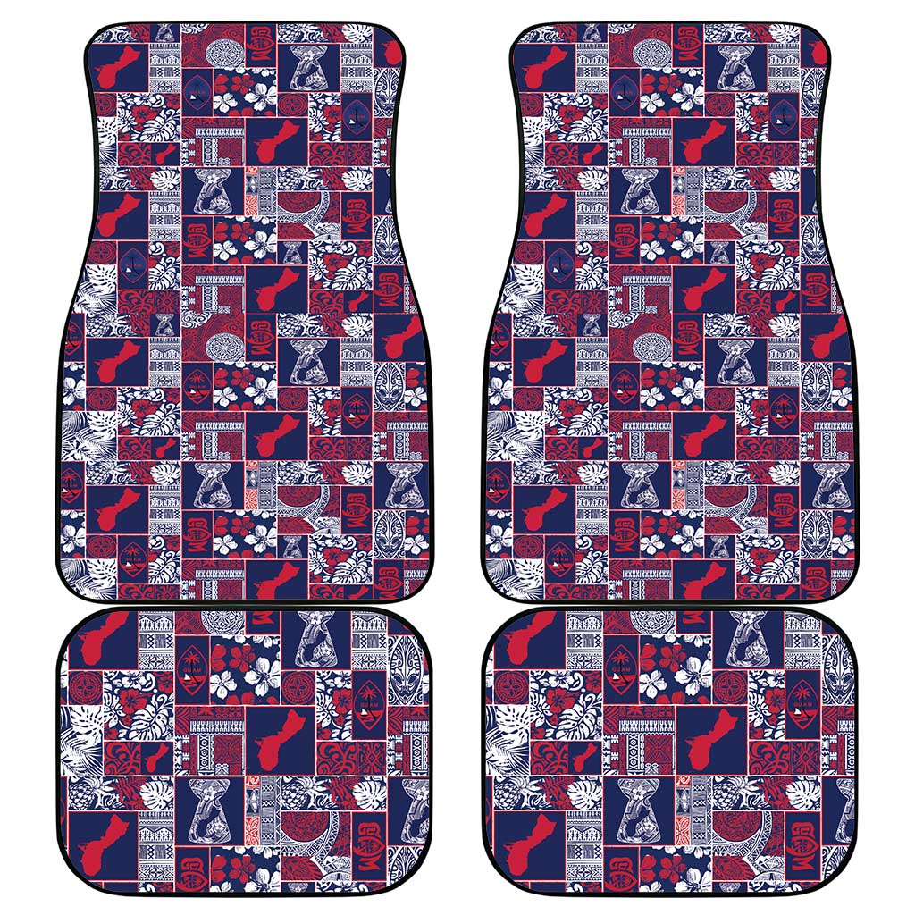 Guam Felis Pasgua Car Mats Pacific Patchwork Xmas Vibes - Polynesian Pride