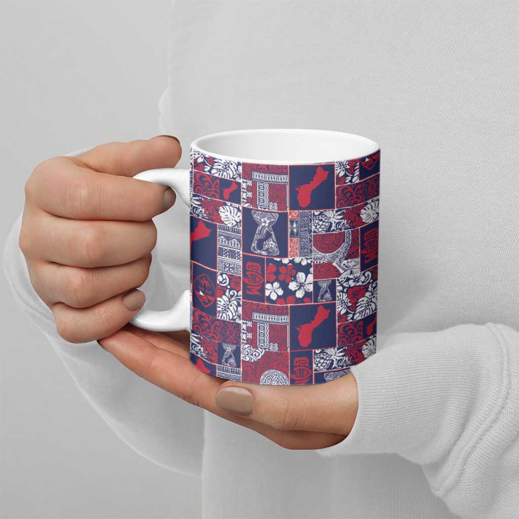 Guam Felis Pasgua Ceramic Mug Pacific Patchwork Xmas Vibes - Polynesian Pride