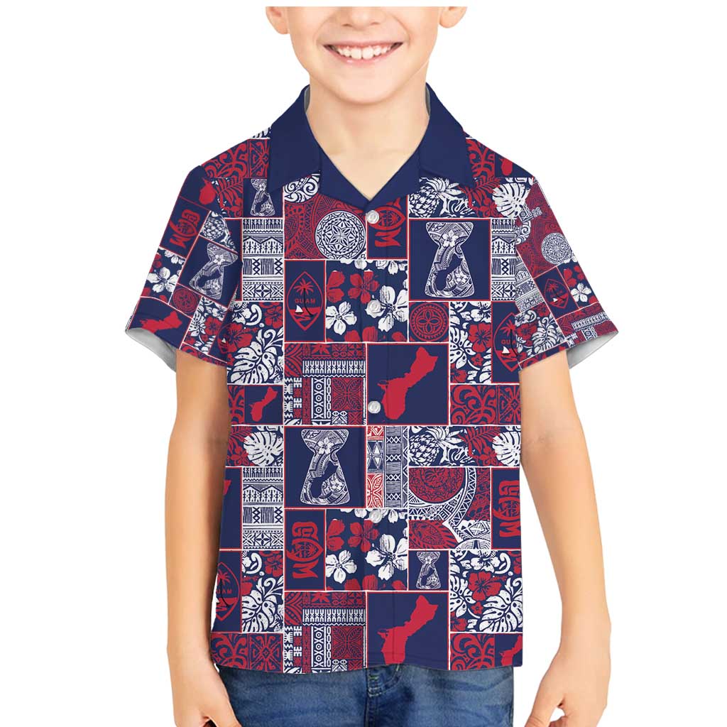 Guam Felis Pasgua Family Matching Mermaid Dress and Hawaiian Shirt Pacific Patchwork Xmas Vibes - Polynesian Pride