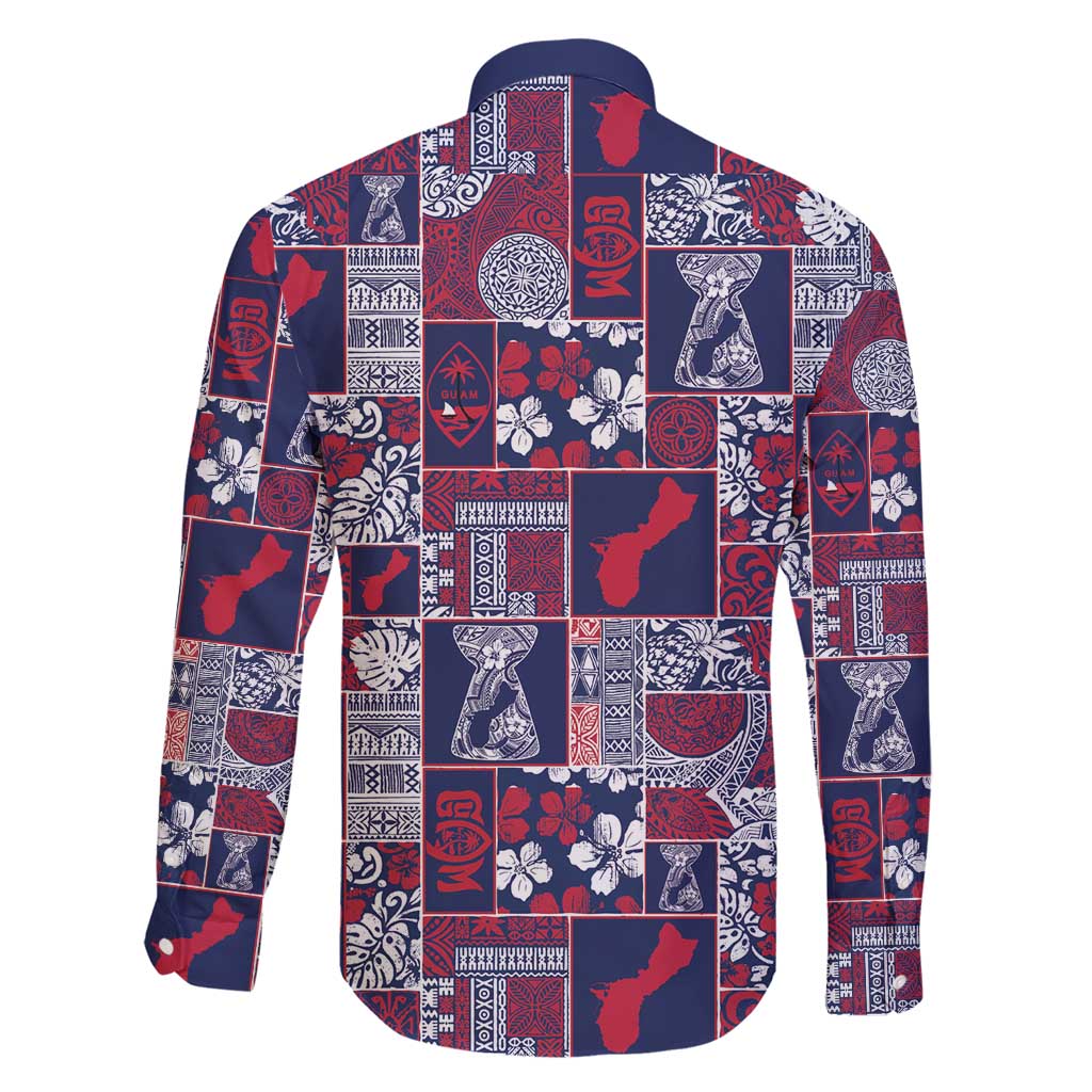 Guam Felis Pasgua Family Matching Short Sleeve Bodycon Dress and Hawaiian Shirt Pacific Patchwork Xmas Vibes - Polynesian Pride