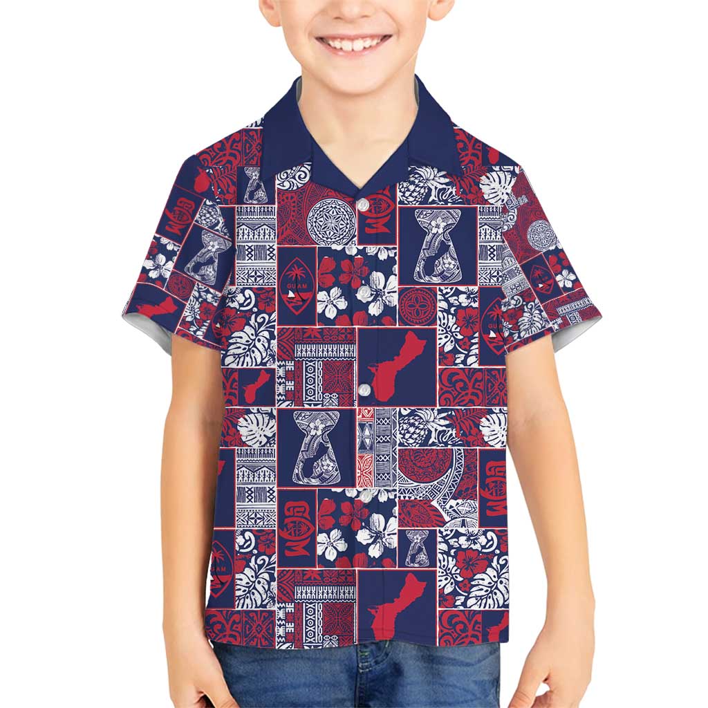 Guam Felis Pasgua Family Matching Summer Maxi Dress and Hawaiian Shirt Pacific Patchwork Xmas Vibes - Polynesian Pride