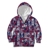 Guam Felis Pasgua Kid Hoodie Pacific Patchwork Xmas Vibes - Polynesian Pride