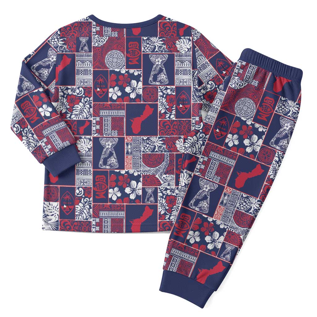 Guam Felis Pasgua Christmas Pajama Set Pacific Patchwork Xmas Vibes LT9 - Polynesian Pride