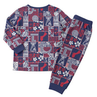 Guam Felis Pasgua Christmas Pajama Set Pacific Patchwork Xmas Vibes LT9 - Polynesian Pride