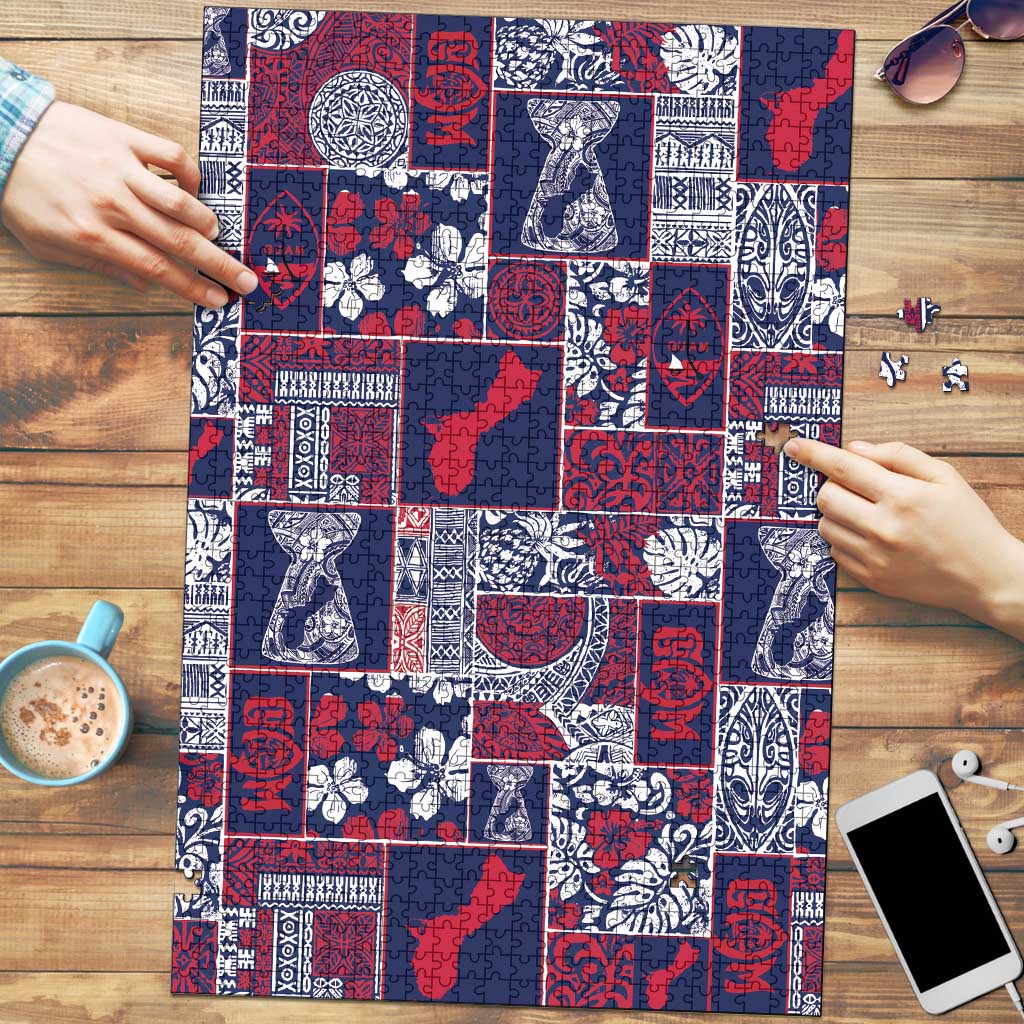 Guam Felis Pasgua Puzzle Pacific Patchwork Xmas Vibes - Polynesian Pride