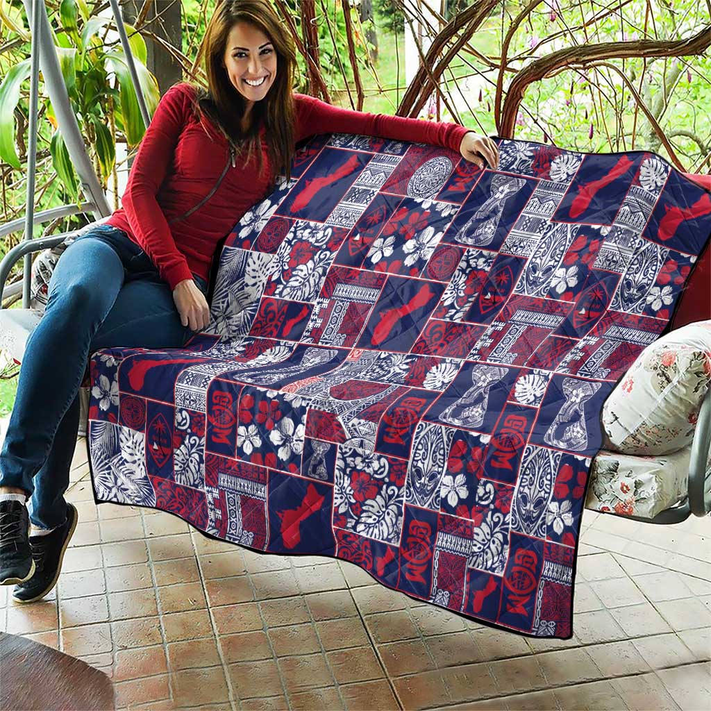 Guam Felis Pasgua Quilt Pacific Patchwork Xmas Vibes - Polynesian Pride
