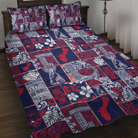 Guam Felis Pasgua Quilt Bed Set Pacific Patchwork Xmas Vibes - Polynesian Pride
