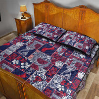 Guam Felis Pasgua Quilt Bed Set Pacific Patchwork Xmas Vibes - Polynesian Pride