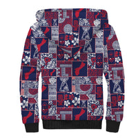 Guam Felis Pasgua Sherpa Hoodie Pacific Patchwork Xmas Vibes - Polynesian Pride