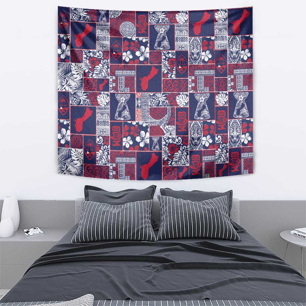Guam Felis Pasgua Tapestry Pacific Patchwork Xmas Vibes - Polynesian Pride