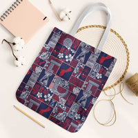 Guam Felis Pasgua Tote Bag Pacific Patchwork Xmas Vibes - Polynesian Pride