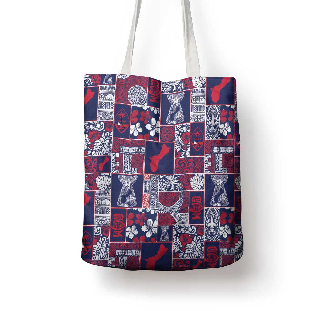 Guam Felis Pasgua Tote Bag Pacific Patchwork Xmas Vibes - Polynesian Pride