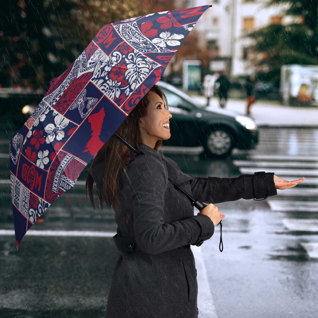 Guam Felis Pasgua Umbrella Pacific Patchwork Xmas Vibes - Polynesian Pride