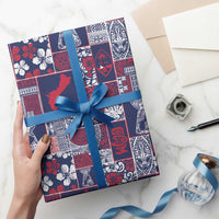 Guam Felis Pasgua Wrapping Paper Pacific Patchwork Xmas Vibes - Polynesian Pride