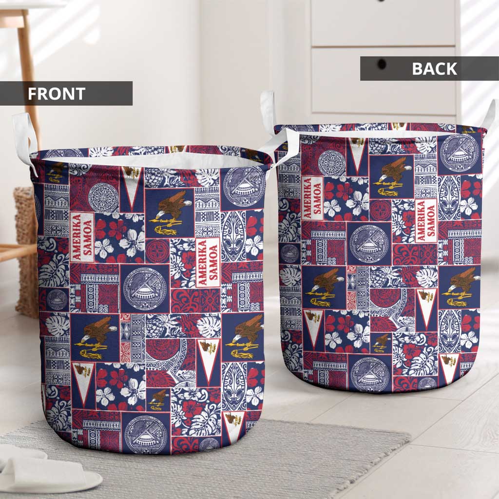 Manuia le Kerisimasi American Samoa Laundry Basket Pacific Patchwork Xmas Vibes LT9 - Polynesian Pride