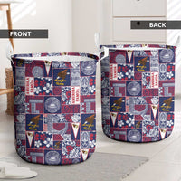 Manuia le Kerisimasi American Samoa Laundry Basket Pacific Patchwork Xmas Vibes LT9 - Polynesian Pride
