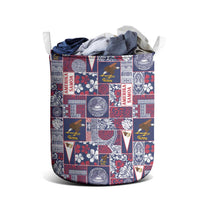 Manuia le Kerisimasi American Samoa Laundry Basket Pacific Patchwork Xmas Vibes LT9 - Polynesian Pride