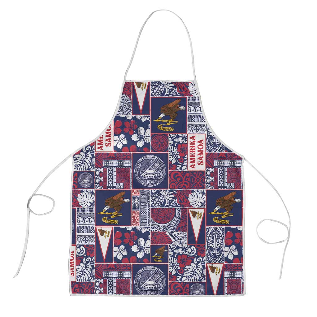 Manuia le Kerisimasi American Samoa Apron Pacific Patchwork Xmas Vibes - Polynesian Pride