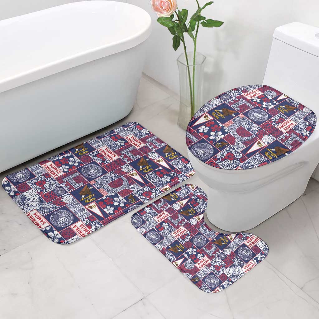 Manuia le Kerisimasi American Samoa Bathroom Set Pacific Patchwork Xmas Vibes - Polynesian Pride