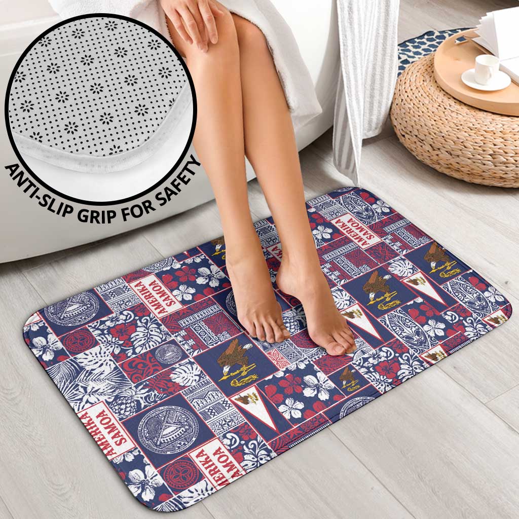 Manuia le Kerisimasi American Samoa Bathroom Set Pacific Patchwork Xmas Vibes - Polynesian Pride