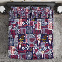 Manuia le Kerisimasi American Samoa Bedding Set Pacific Patchwork Xmas Vibes LT9 Blue - Polynesian Pride