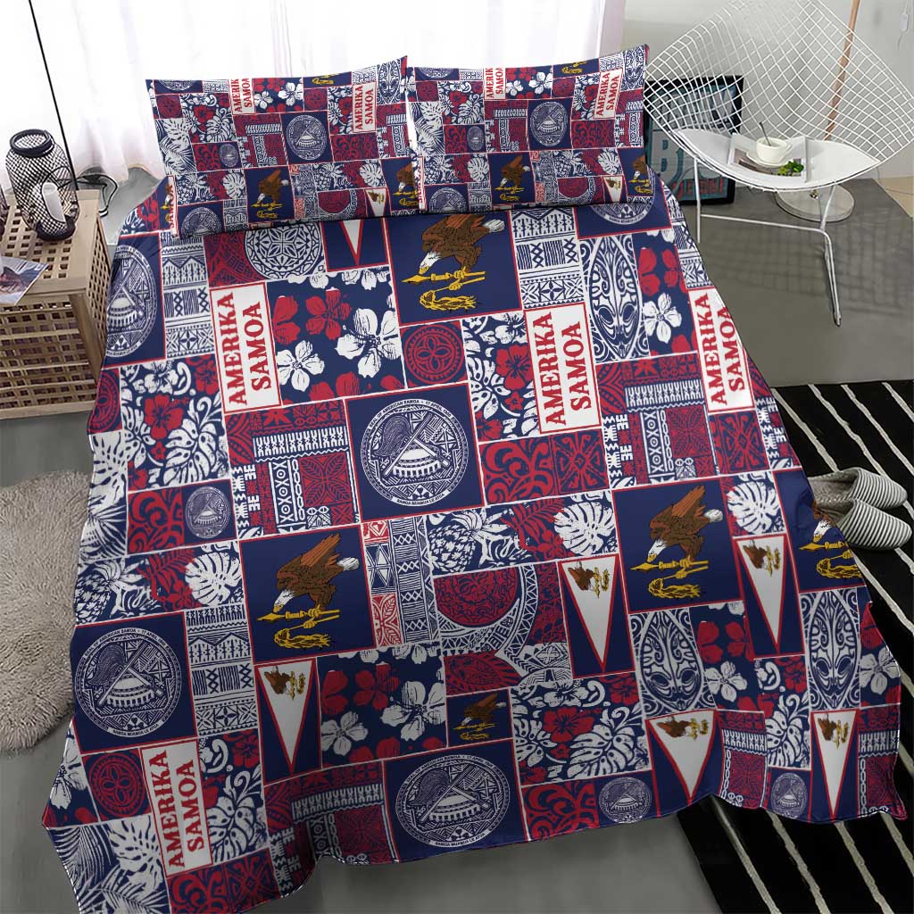Manuia le Kerisimasi American Samoa Bedding Set Pacific Patchwork Xmas Vibes LT9 - Polynesian Pride