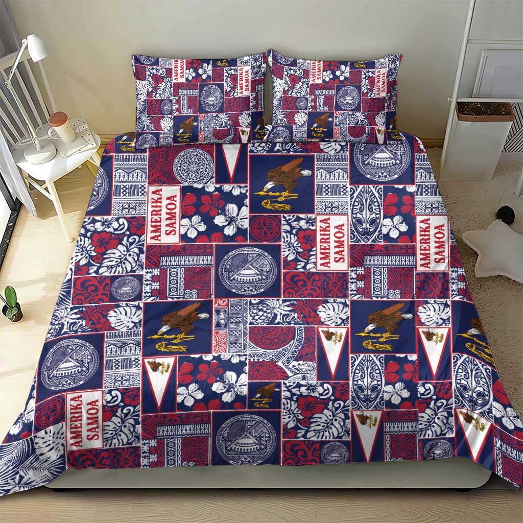 Manuia le Kerisimasi American Samoa Bedding Set Pacific Patchwork Xmas Vibes LT9 - Polynesian Pride