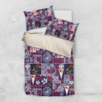 Manuia le Kerisimasi American Samoa Bedding Set Pacific Patchwork Xmas Vibes LT9 US Twin 172cm x 218cm Blue - Polynesian Pride