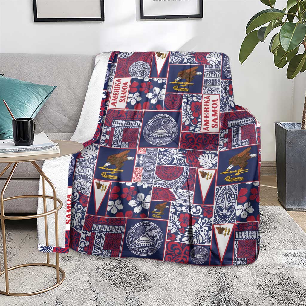 Manuia le Kerisimasi American Samoa Blanket Pacific Patchwork Xmas Vibes - Polynesian Pride