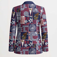 Manuia le Kerisimasi American Samoa Blazer Pacific Patchwork Xmas Vibes - Polynesian Pride