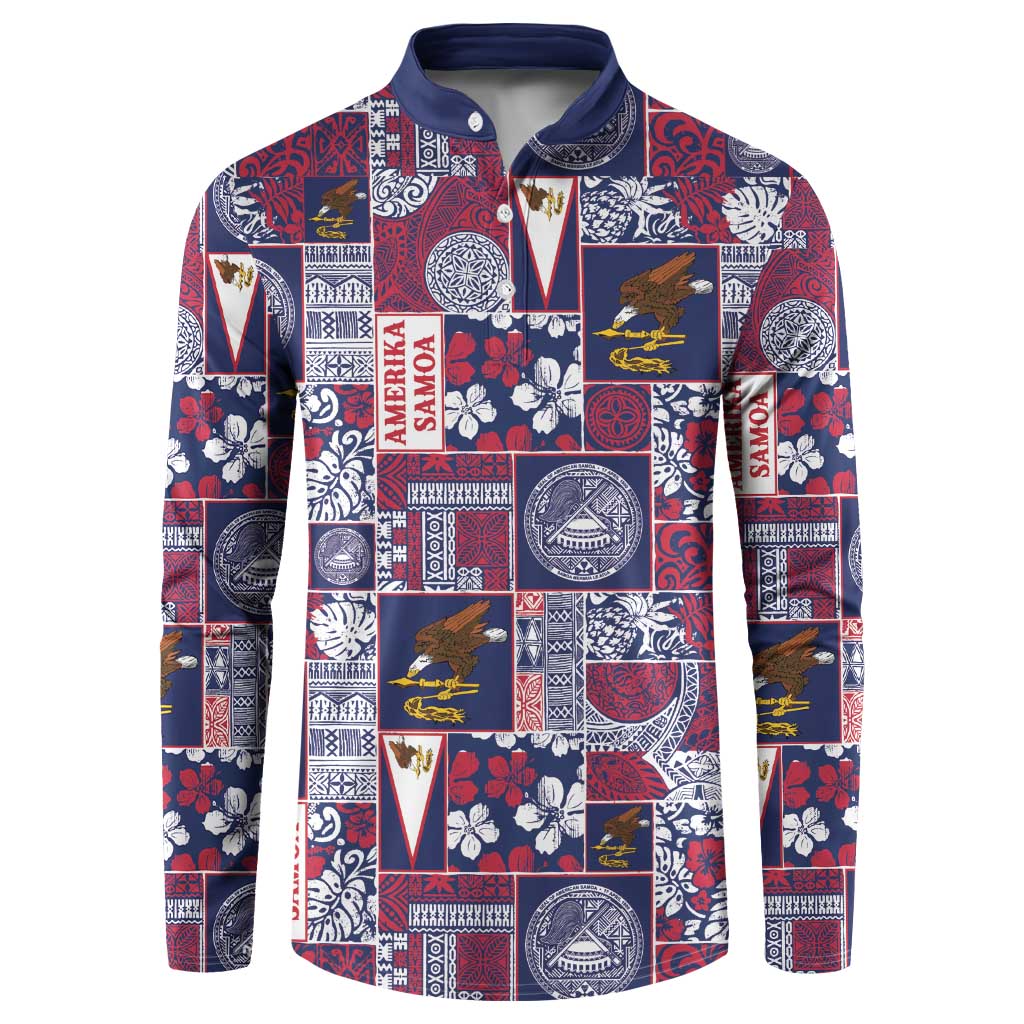 Manuia le Kerisimasi American Samoa Button Sweatshirt Pacific Patchwork Xmas Vibes LT9 Blue - Polynesian Pride
