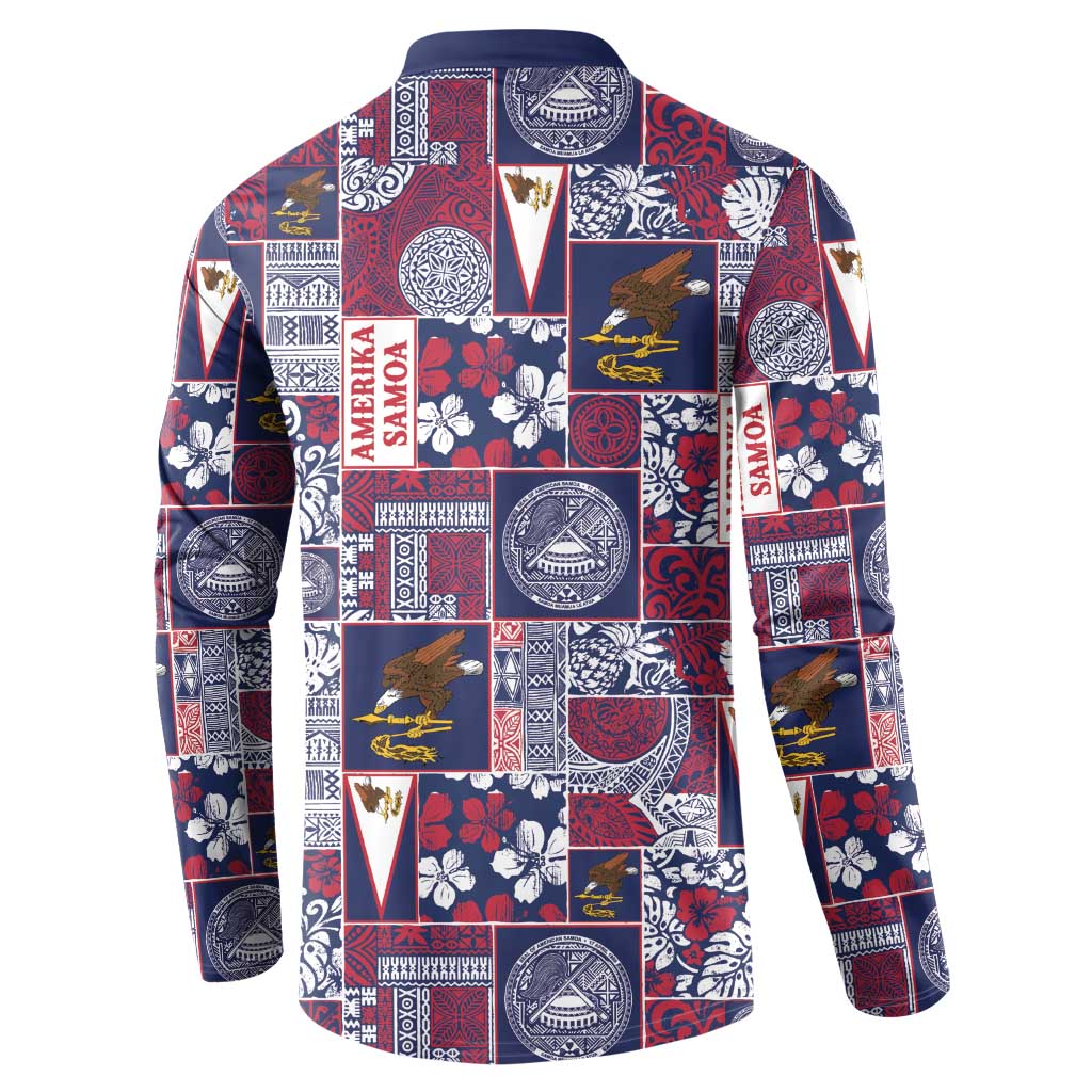 Manuia le Kerisimasi American Samoa Button Sweatshirt Pacific Patchwork Xmas Vibes LT9 - Polynesian Pride