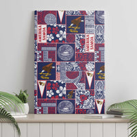 Manuia le Kerisimasi American Samoa Canvas Wall Art Pacific Patchwork Xmas Vibes - Polynesian Pride