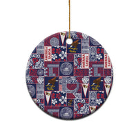 Manuia le Kerisimasi American Samoa Ceramic Ornament Pacific Patchwork Xmas Vibes - Polynesian Pride
