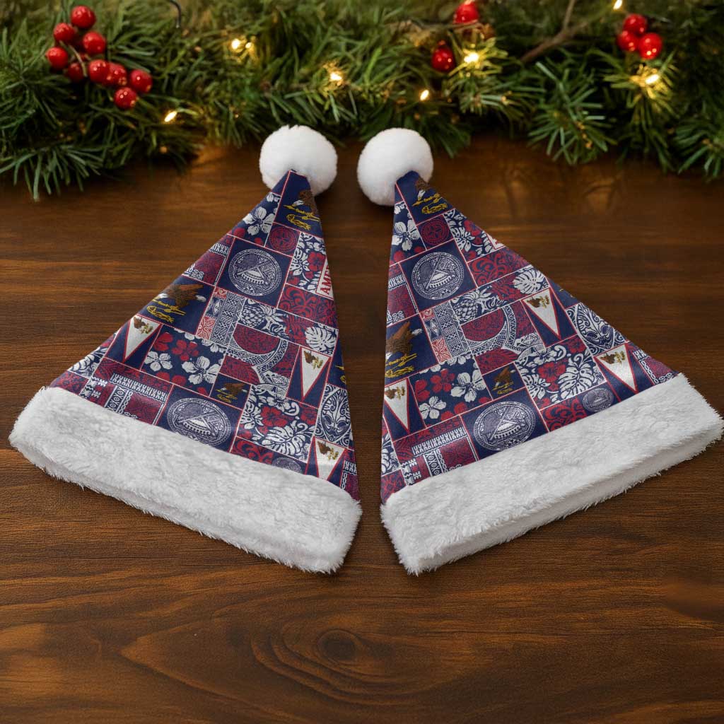 Manuia le Kerisimasi American Samoa Christmas Santa Hat Pacific Patchwork Xmas Vibes LT9 - Polynesian Pride