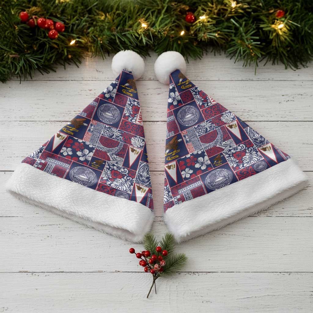 Manuia le Kerisimasi American Samoa Christmas Santa Hat Pacific Patchwork Xmas Vibes LT9 - Polynesian Pride