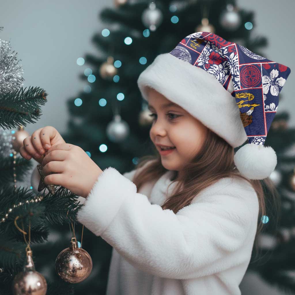 Manuia le Kerisimasi American Samoa Christmas Santa Hat Pacific Patchwork Xmas Vibes LT9 - Polynesian Pride