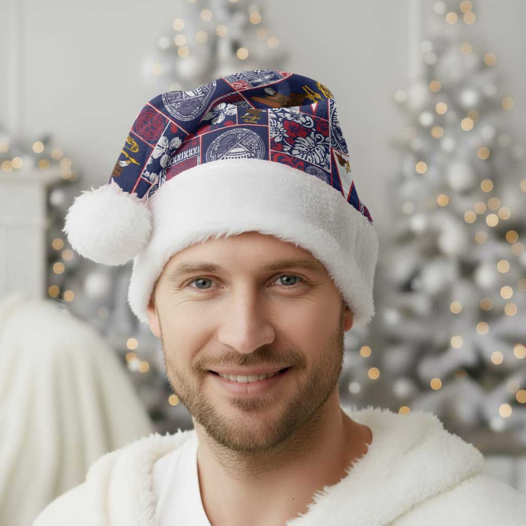 Manuia le Kerisimasi American Samoa Christmas Santa Hat Pacific Patchwork Xmas Vibes LT9 - Polynesian Pride