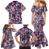 Manuia le Kerisimasi American Samoa Family Matching Mermaid Dress and Hawaiian Shirt Pacific Patchwork Xmas Vibes - Polynesian Pride