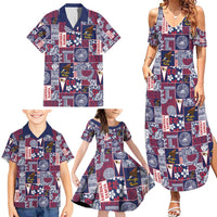 Manuia le Kerisimasi American Samoa Family Matching Summer Maxi Dress and Hawaiian Shirt Pacific Patchwork Xmas Vibes - Polynesian Pride