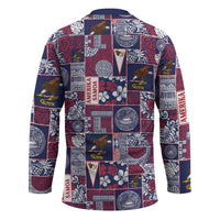 Manuia le Kerisimasi American Samoa Hockey Jersey Pacific Patchwork Xmas Vibes - Polynesian Pride