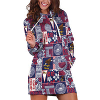 Manuia le Kerisimasi American Samoa Hoodie Dress Pacific Patchwork Xmas Vibes - Polynesian Pride
