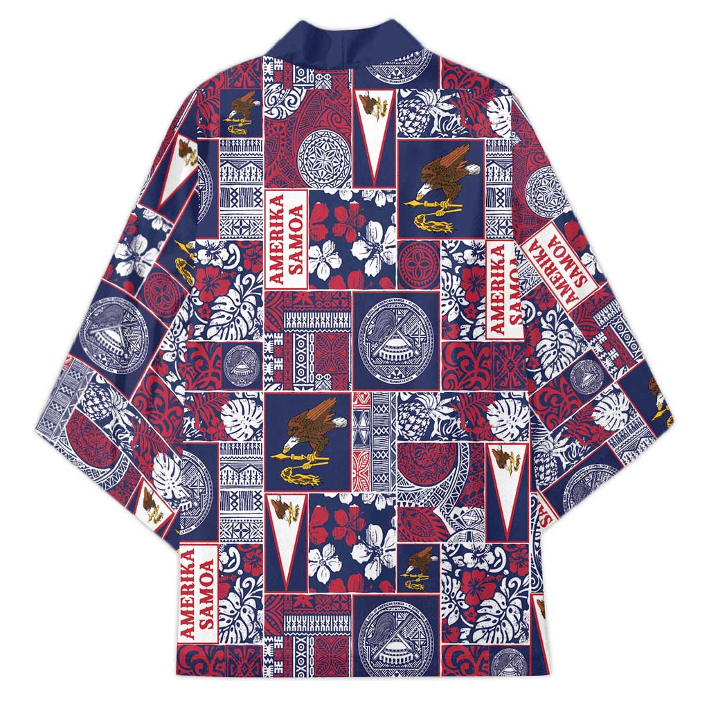 Manuia le Kerisimasi American Samoa Kimono Pacific Patchwork Xmas Vibes - Polynesian Pride