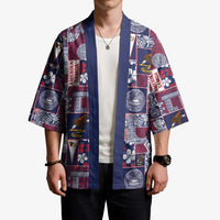 Manuia le Kerisimasi American Samoa Kimono Pacific Patchwork Xmas Vibes - Polynesian Pride